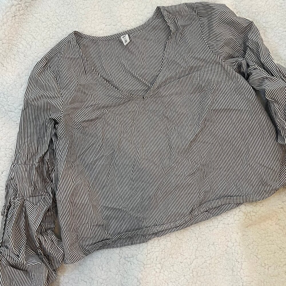 NEW Nordstrom Linen Ruche Top